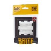 Рамка пластик 1 пост IEK BRITE BR-M12-K45 РУ-1-БрТБ бронза