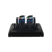 Розетка встраиваемая компьютерная IEK FORTE&PIANO двойная RJ45 кат.6 FP134 черный FP-K20-2-K02