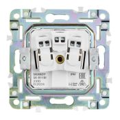 Штепсельная розетка встраиваемая IEK SKANDY 16А SK-R16-16-44-K02 SK-R11Bl с з/к без з/ш и крышкой черный IP44