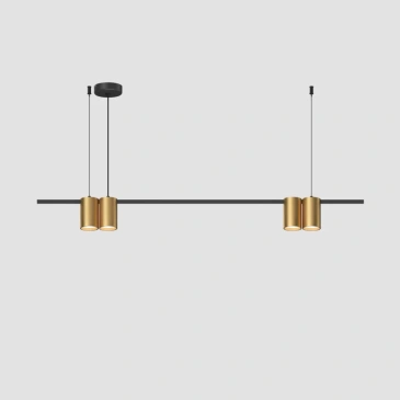 Подвесной светильник без лампы DENKIRS ORBIT DK4061-BK+SG 4xGU10 фигурный черный/золото