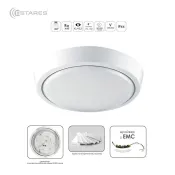 Накладной светильник  25W Белый холодный  Estares DLR- 25W 220V IP44 круглый белый