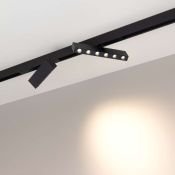 Магнитный трековый светильник  6W Белый теплый MAG-DOTS-FOLD-25-S200 30deg  24V на магнитный шинопровод черный 034217