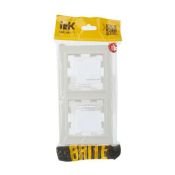 Рамка пластик 2 поста IEK BRITE BR-M22-44-K01 РУ-2-БрБ-44 белый IP44