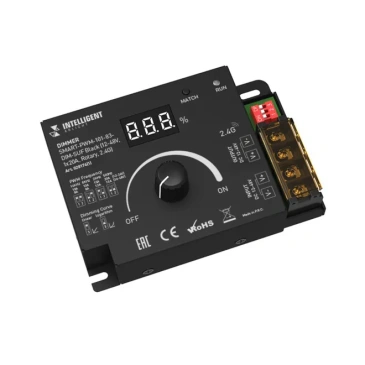 Диммер 028174(1) SMART-PWM-101-83-DIM-SUF Black (12-48V, 1x20A, Rotary, 2.4G)