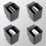 светильник  12W Белый дневной 029794 LGD-WALL-VARIO-S104x129-2x6W 220V IP54  двухсторонний прямоугольный накладной серый