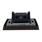 Выключатель встраиваемый двухклавишный IEK BRITE BR-V20-0-10-K45-F ВСР10-2-0-БрТБ в сборе бронза