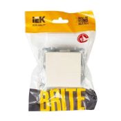 Выключатель встраиваемый одноклавишный перекрестный IEK BRITE BR-V13-0-10-K10 ВС10-1-3-БрКр бежевый