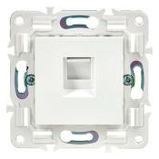 Розетка встраиваемая компьютерная IEK SKANDY SK-K10-1-K01 SK-K01W RJ45 кат.5E арктический белый