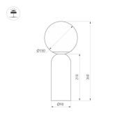 светильник настольный   6W 056890 SP-SILKA-TAB-R150 TOUCH-DIM 330deg белый