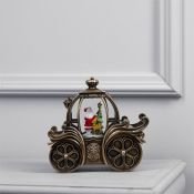 фигурка  светодиодная  «Карета с Дедом Морозом», 20х18.5х11 см, пластик, USB, батарейки ААх3, свечение тёплое белое