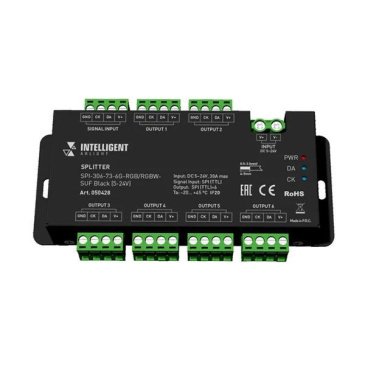Сплиттер 050428 SPI-306-73-6G-RGB/RGBW-SUF Black (5-24V)