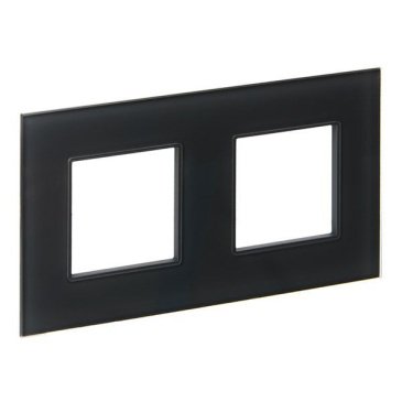 Рамка стеклянная 2 поста IEK SKANDY SK-M22-G-K53 SK-F22G графит