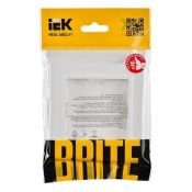 Рамка пластик 1 пост IEK BRITE BR-M12-K91 РУ-1-БрАБ арктический белый