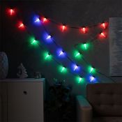 Умная гирлянда «Нить» RGB с насадками «Лампочки» темная нить, управление с приложения, USB, 6.0 м., USB, 20Led, IP20