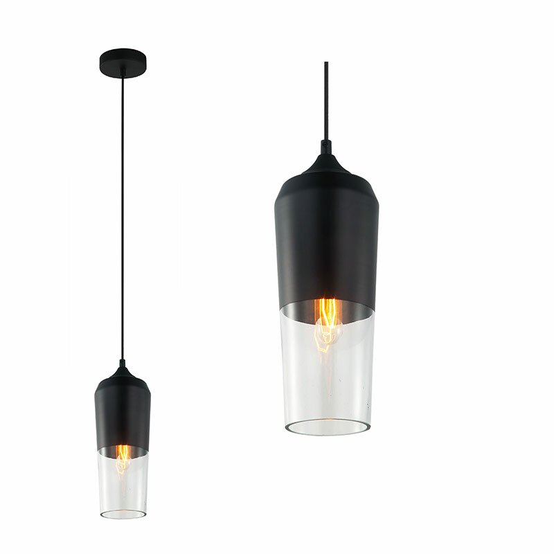 svetilnik vintage bez lampy ul 00000978 dlc v402 e27 black podvesnoj metall steklo