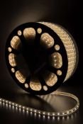Светодиодная лента Белый теплый 3528 220V  60Led/м герм 00000001104 LT360-WW-100 IP68