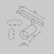 Трековый светильник  5W Белый-MIX Фокус/Focus Led Exility 24deg TR032-4-5W3K-M-DS-BW Dim Smart IP20 на магнитный шинопровод белый
