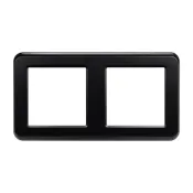 Рамка пластик 2 поста Arlight VERSA 043778 FRM-VERSA-PL-2-BK черная