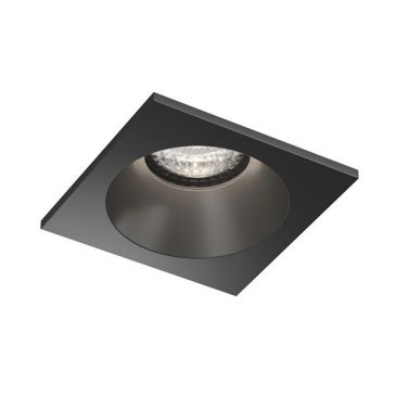 Встраиваемый светильник без лампы DENKIRS COVE DK2131-BK GU10 черный квадратный IP44