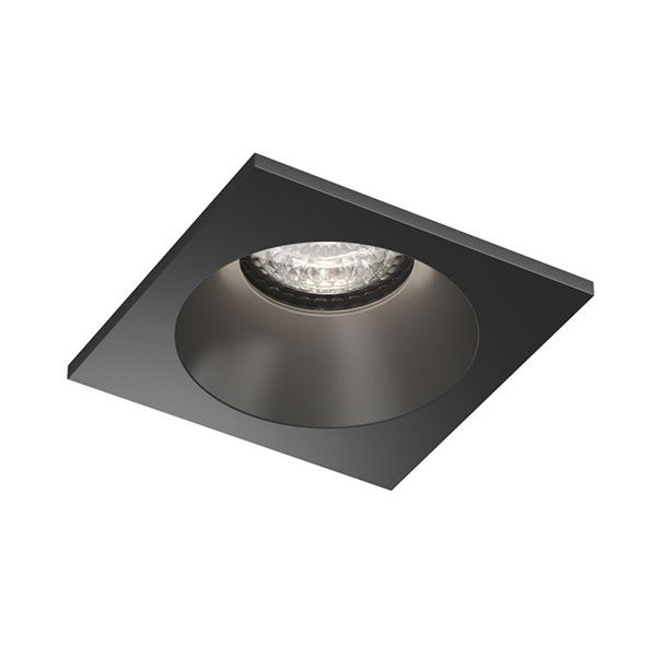 Встраиваемый светильник без лампы DENKIRS COVE DK2131-BK GU10 черный квадратный IP44