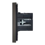 Розетка встраиваемая USB IEK FORTE&PIANO A+C 3,1А FP-U22-D31-K03 FP350 серый