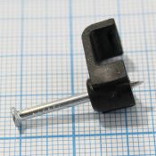 Скоба с крепл-м гвоздем Dкаб=5.2х8.5 чер