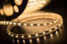 Светодиодная лента Белый теплый 3528 220V  60Led/м герм 00000001104 LT360-WW-100 IP68