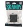 Выключатель встраиваемый двухклавишный с подсветкой IEK SKANDY SK-V20-1-10-K48 SK-V09T титан