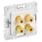 Розетка встраиваемая аудио IEK SKANDY SK-S40-K01 SK-A01W арктический белый