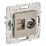 Розетка встраиваемая комбинированная IEK SKANDY SK-AK20-1-K37 SK-A14Sh TV+RJ45 кат.5E шампань