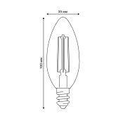 светодиодная лампа свеча Белый дневной  4W UL-00011937 LED-C35-4W-4000K-E14-CL GLY01TR Яркая A++