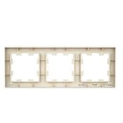 Рамка пластик 3 поста IEK BRITE BR-M32-K10 РУ-3-БрКр бежевый