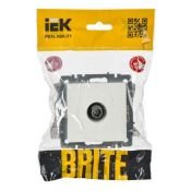 ТВ-розетка встраиваемая оконечная IEK BRITE BR-A10-O-K01 РТВ11-0-БрБ белый