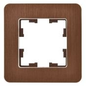 Рамка металлическая 1 пост IEK BRITE BR-M12-M-21-K30 РУ-1-1-Бр коричневая RE AL