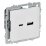 Розетка встраиваемая USB IEK BRITE A+C 18Вт BR-U22-018-K91 РЮ11-1-БрАБ арктический белый