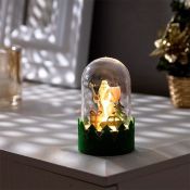 фигурка  светодиодная на батарейках «Дед Мороз» 6х10х6 см, дерево, LR1130х3, свечение тёплое белое
