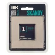 Рамка стеклянная 1 пост IEK SKANDY SK-M12-G-K37 SK-F21Sh шампань