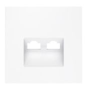 Накладка для розетки компьютерной двойной RJ45+RJ45 кат.6 S70 белый матовый