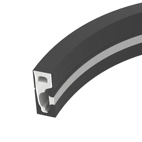 Архитектурный силиконовый профиль WPH-FLEX-0616-SIDE-S9-5m FULL BLACK 045842