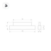 Трековый светильник   8W Белый теплый 035846 MAG-ORIENT-LASER-L235 прямоугольник трековый белый