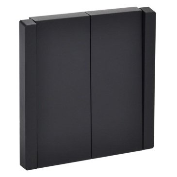 Выключатель встраиваемый двухклавишный перекрестный IEK FORTE&PIANO 10А FP109 черный FP-V23-0-10-1-K02