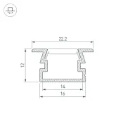 алюминиевый профиль KLUS PDS-FS-3000 ANOD 040733
