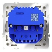 Розетка встраиваемая VOLTUM S70 с заземлением и защитными шторками 16А с USB A+A шелк