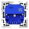Розетка встраиваемая VOLTUM S70 с заземлением и защитными шторками 16А с USB A+С графит