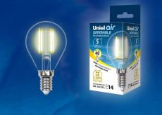 светодиодная лампа шар  G45 Белый теплый  5W UL-00002866 LED-G45-5W/WW/E14/CL/DIM GLA01 Диммируемая AIR
