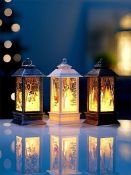фигурка  светодиодная на батарейках «Новогодние фонари», 13х5.5х5.5 см,3хAG13, свечение тёплое белое 3 шт
