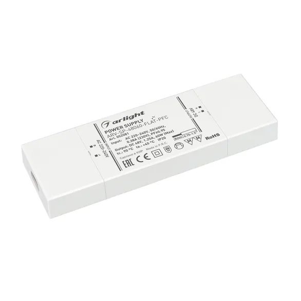 Блок питания (AC-DC) 48V   60W 052081 ARV-SP-48060-FLAT-PFC пластик