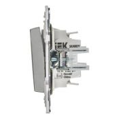 Выключатель встраиваемый одноклавишный проходной с подсветкой IEK SKANDY SK-V12-1-10-K50 SK-V08N металл никель
