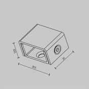 Фиксатор шинопровода Elasity TRA160H-B чёрный