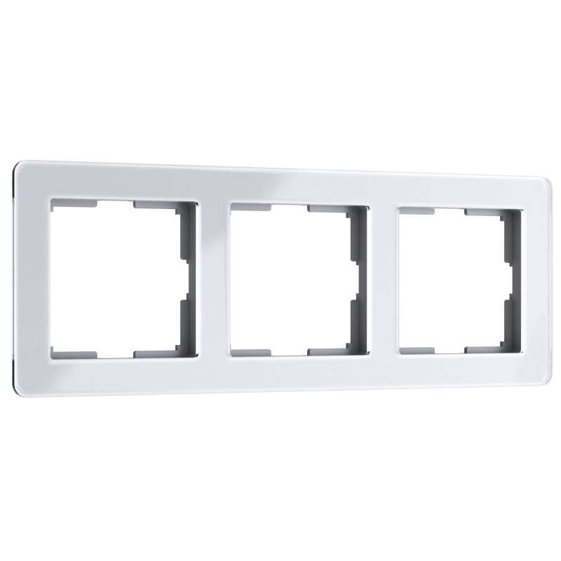Рамка пластик 3 поста WERKEL Acrylic  / W0032701  белая